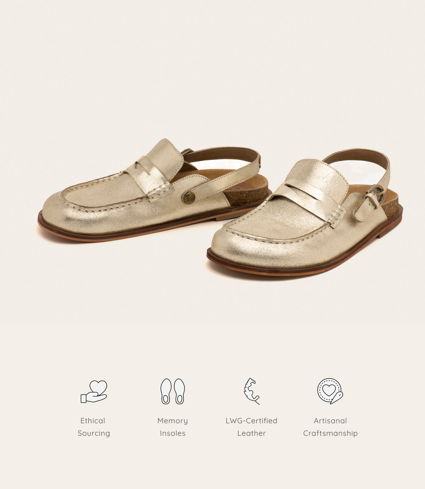 Jicama Mule - Gold Metallic