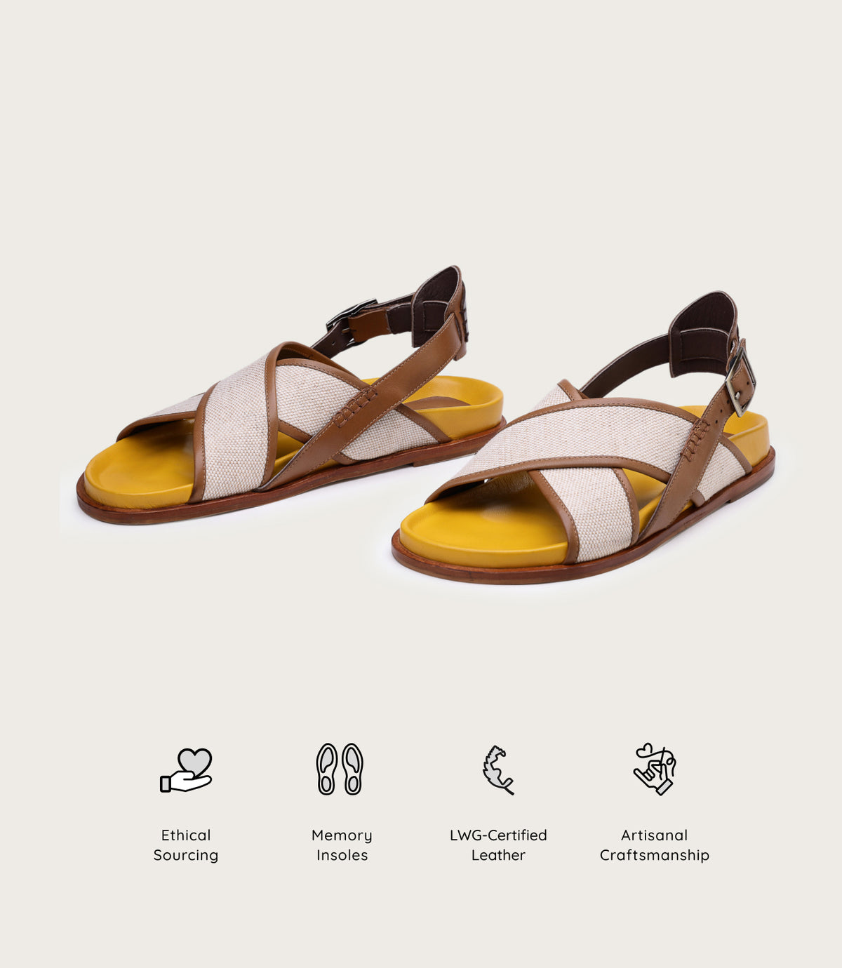 Olluco Crossover Sandal - Natural Tan