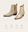 Zephyr Easy Western Boot - Gold Metallic