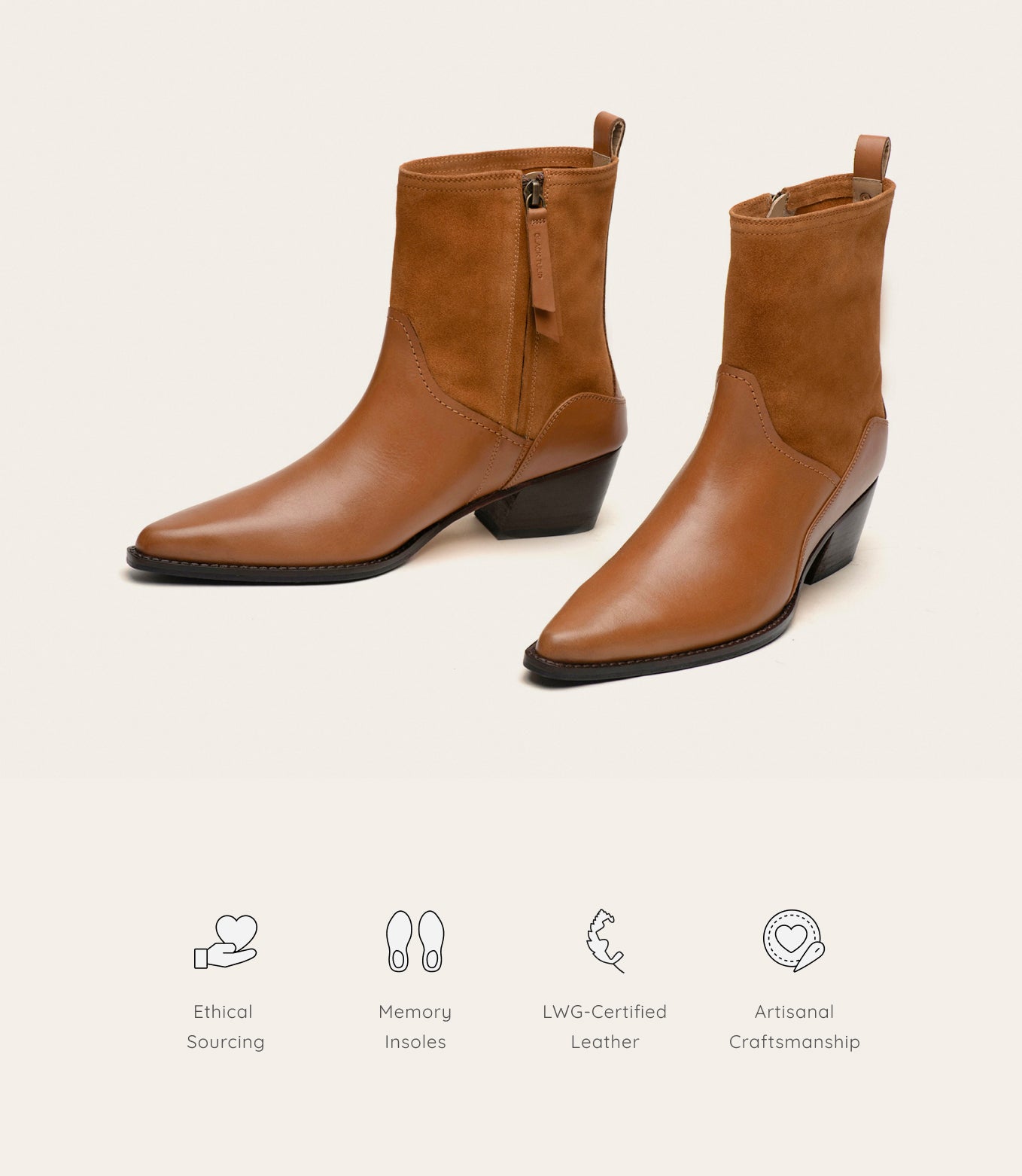 Zephyr Easy Western Boot - Tan