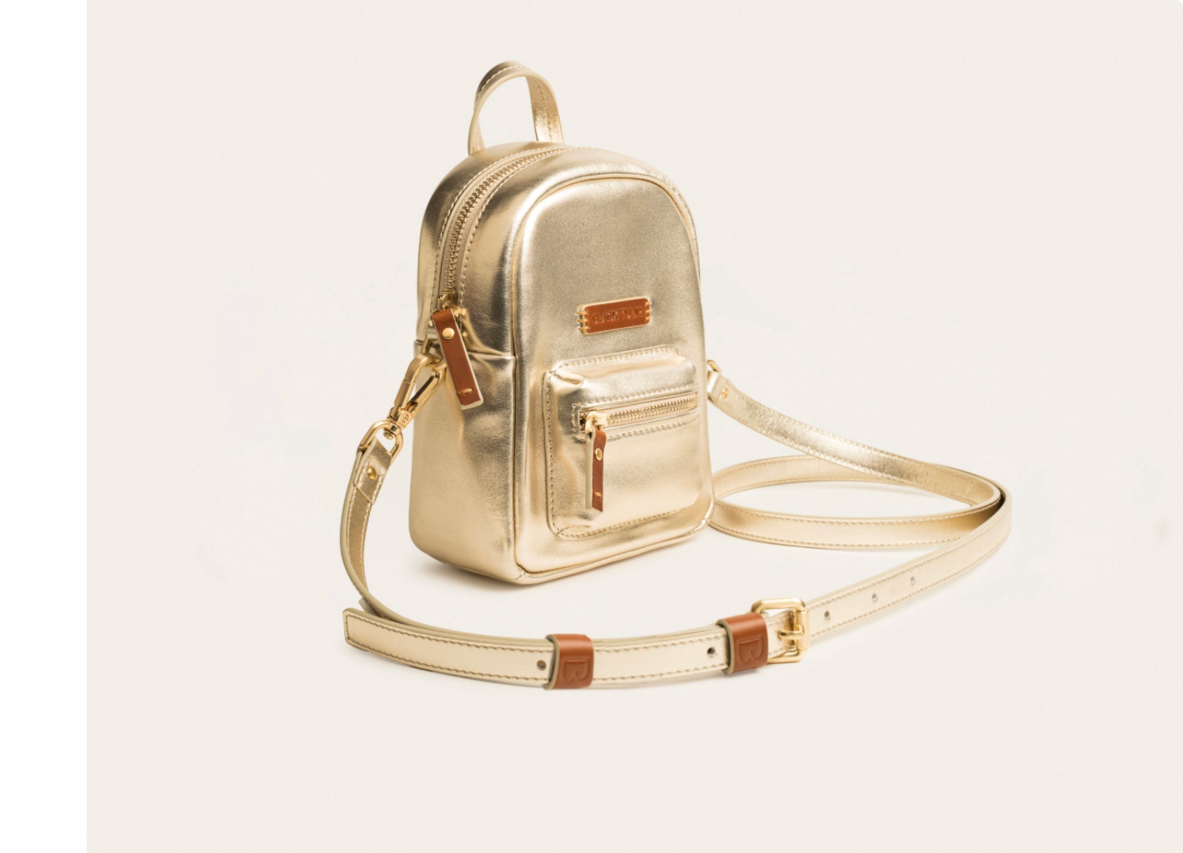 ミュージシャン The gazette Mini leather backpack Gold tulip-