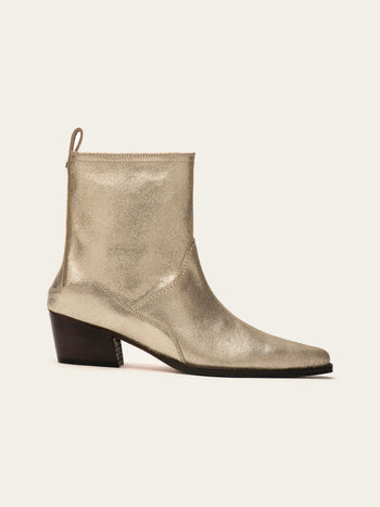 Zephyr Easy Western Boot - Gold Metallic